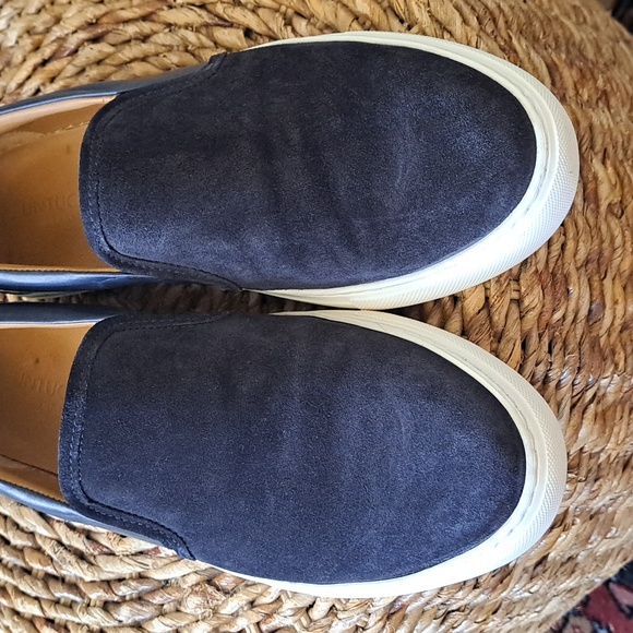 UNTUCKit Mens Navy Blue Suede/Leather Slip-On Loafer/Sneakers White Soles S-10.5 - Picture 12 of 12